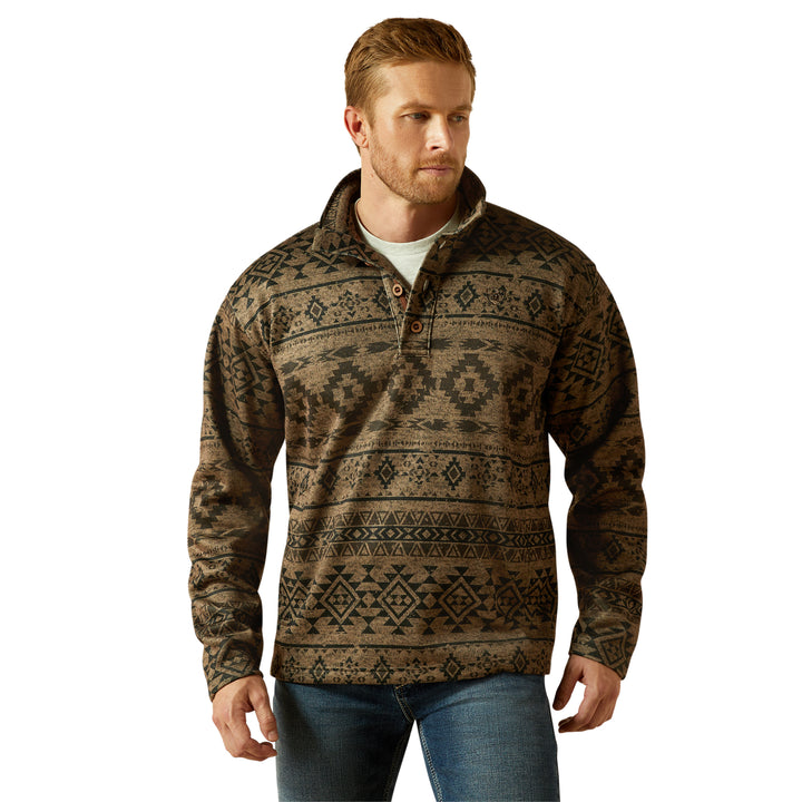 Ariat Mens Southwest Caldwell 1/4 Button Sweater
