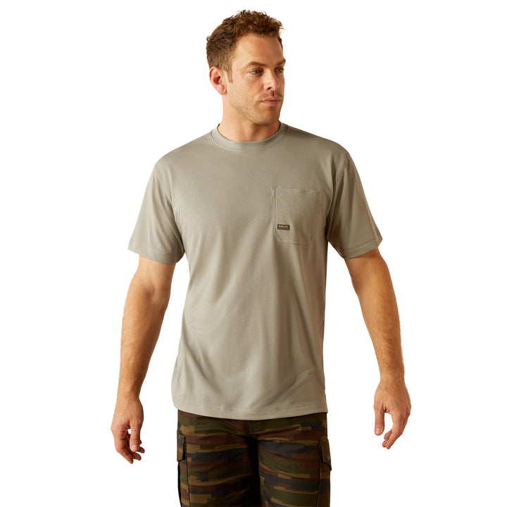 Ariat Mens Grey Rebar Heat Fighter Staple T-Shirt