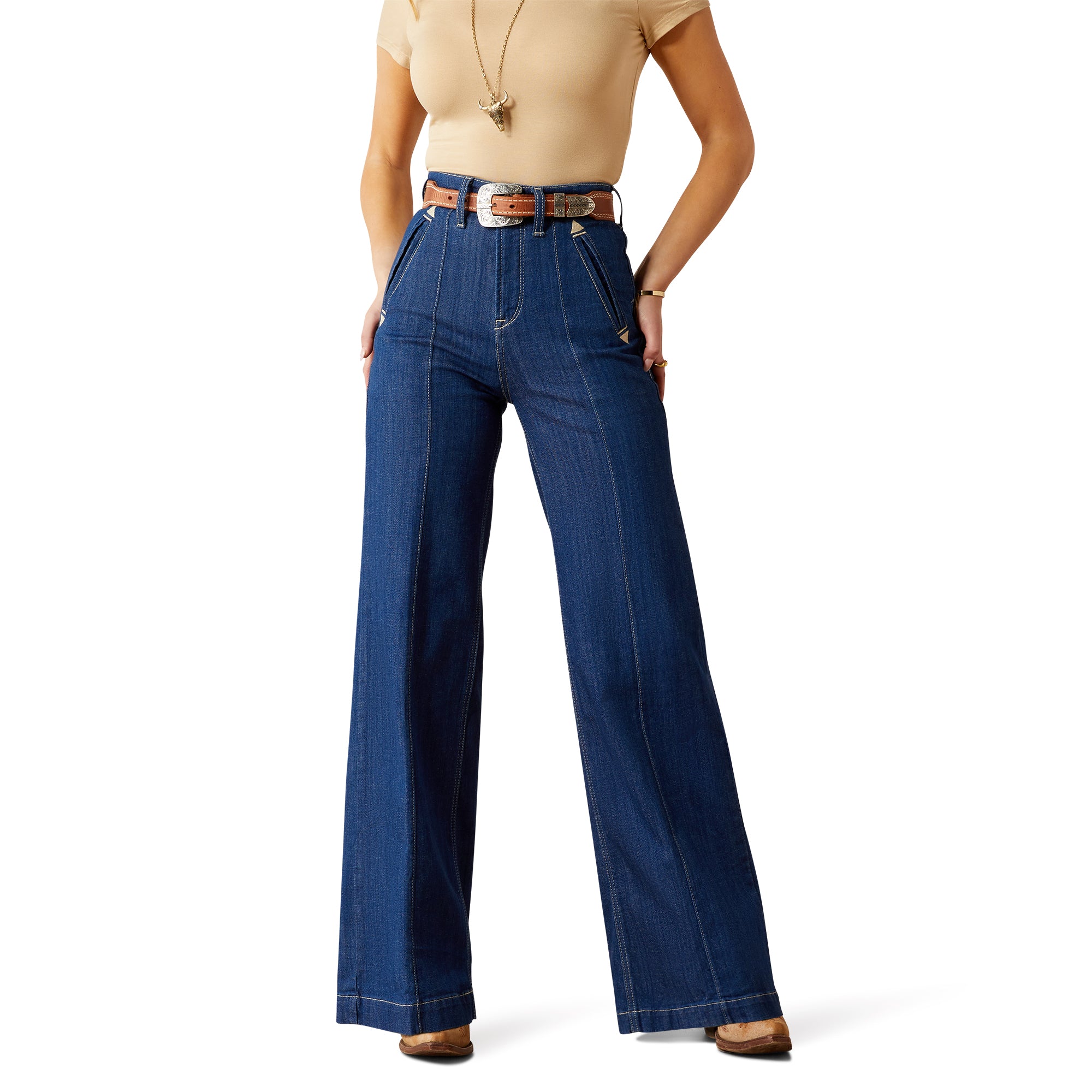 【PORTERNA】Rope wide jeans Ariat Womens Ultra High Rise Bria Wide Leg Jeans – Texas