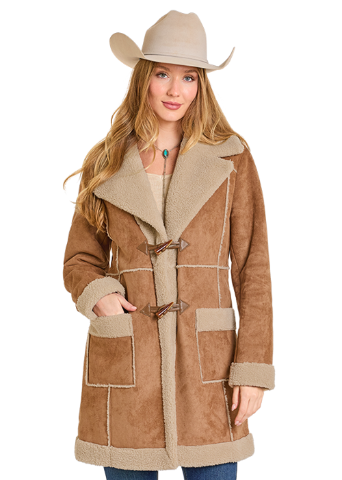 Panhandle Womens Microsuede Coat