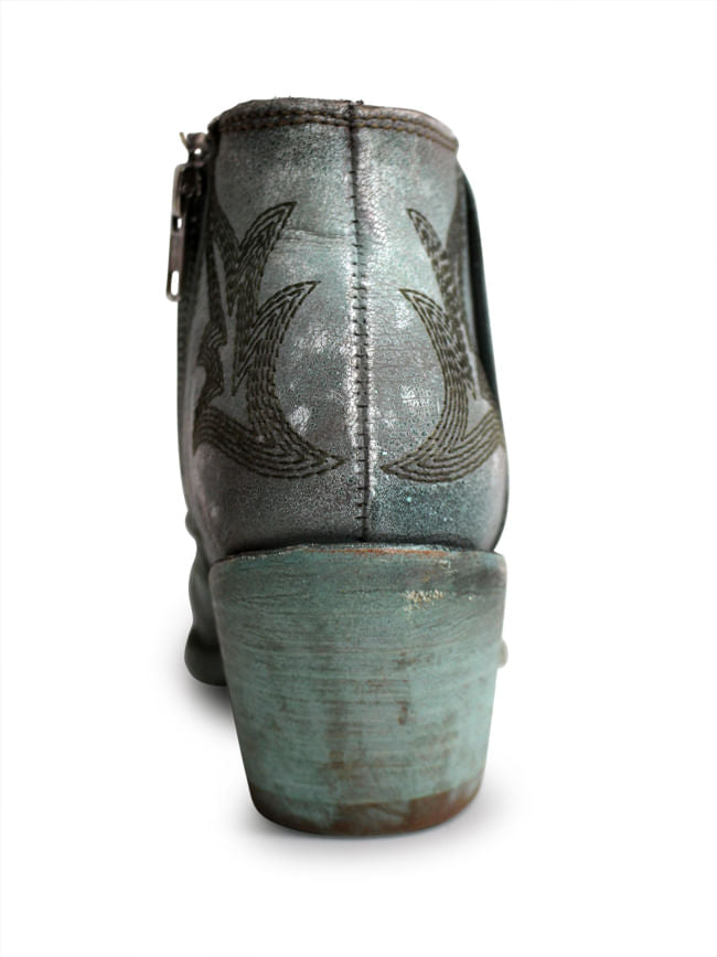 Liberty Black Womens Distressed Turquoise Boots