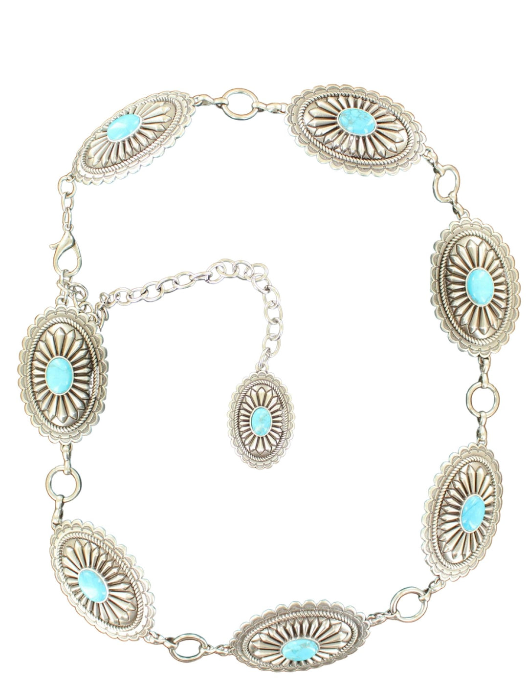 M&f Western Ladies Ariat Concho Belt with Turquoise