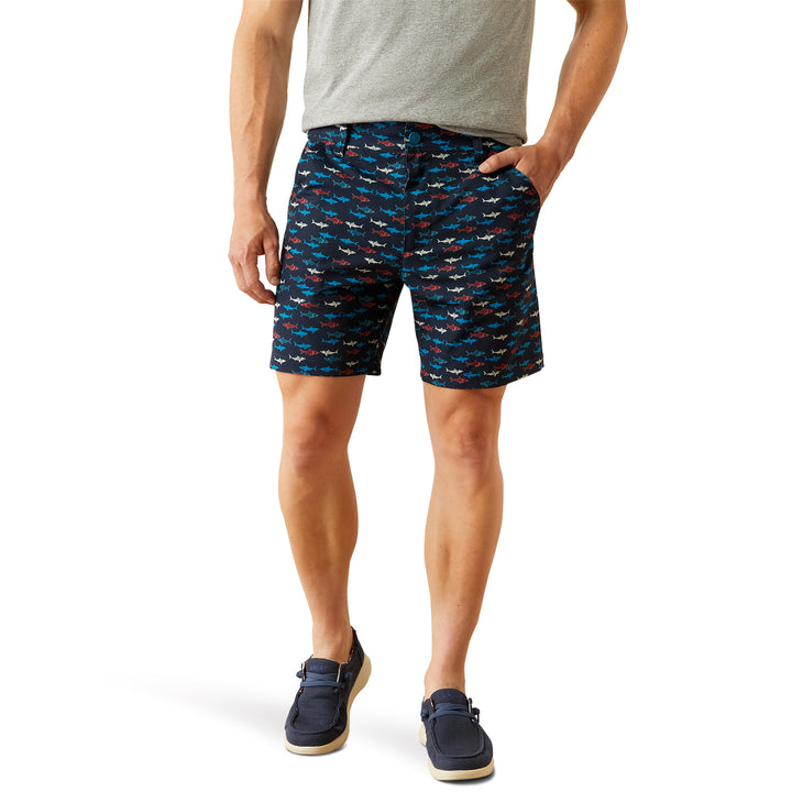 Ariat Mens Navy Shark Tek 7" Shorts