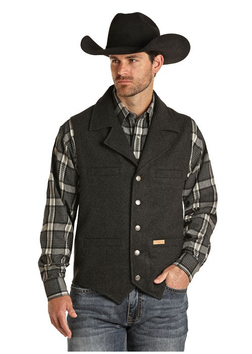 Panhandle Mens Black Montana Vest