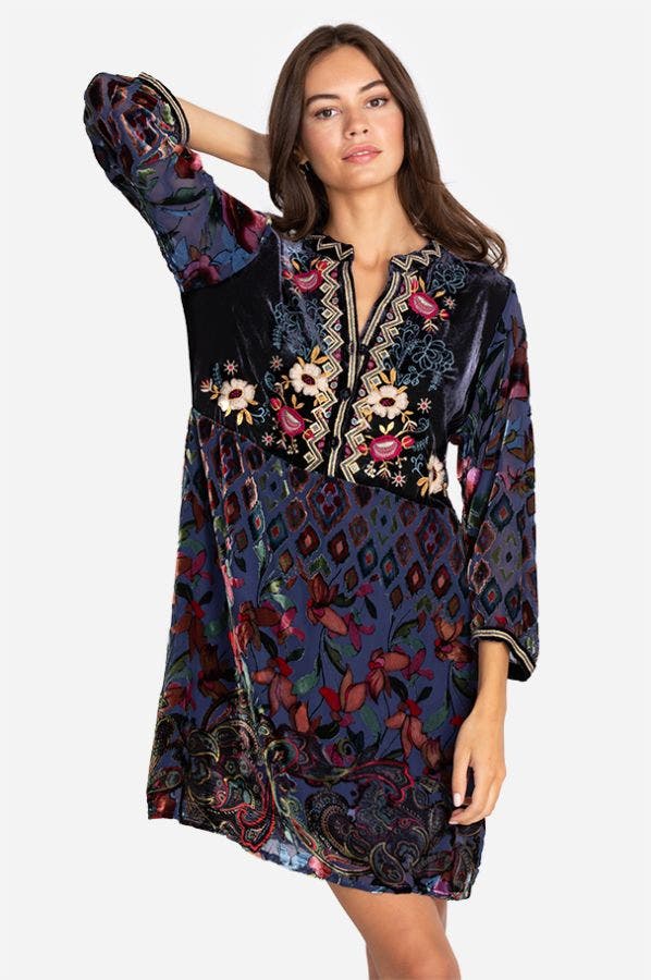 Johnny Was Women's Clara Gweneth Burnout Tunic Dress - Size Small neutral Johnny Was Women's Clara Gweneth Burnout Tunic Dress - Size Small neutral