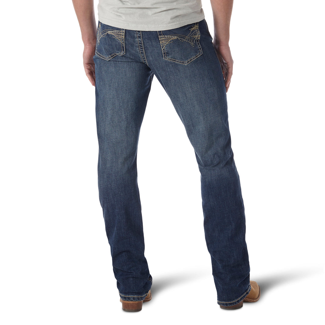 Wrangler 20X Mens Medium Wash Vintage Boot Cut Jeans
