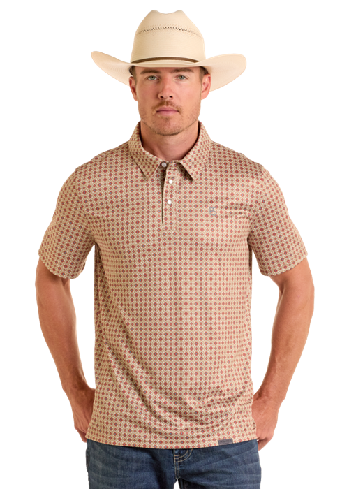Panhandle Mens Natural Snap Polo