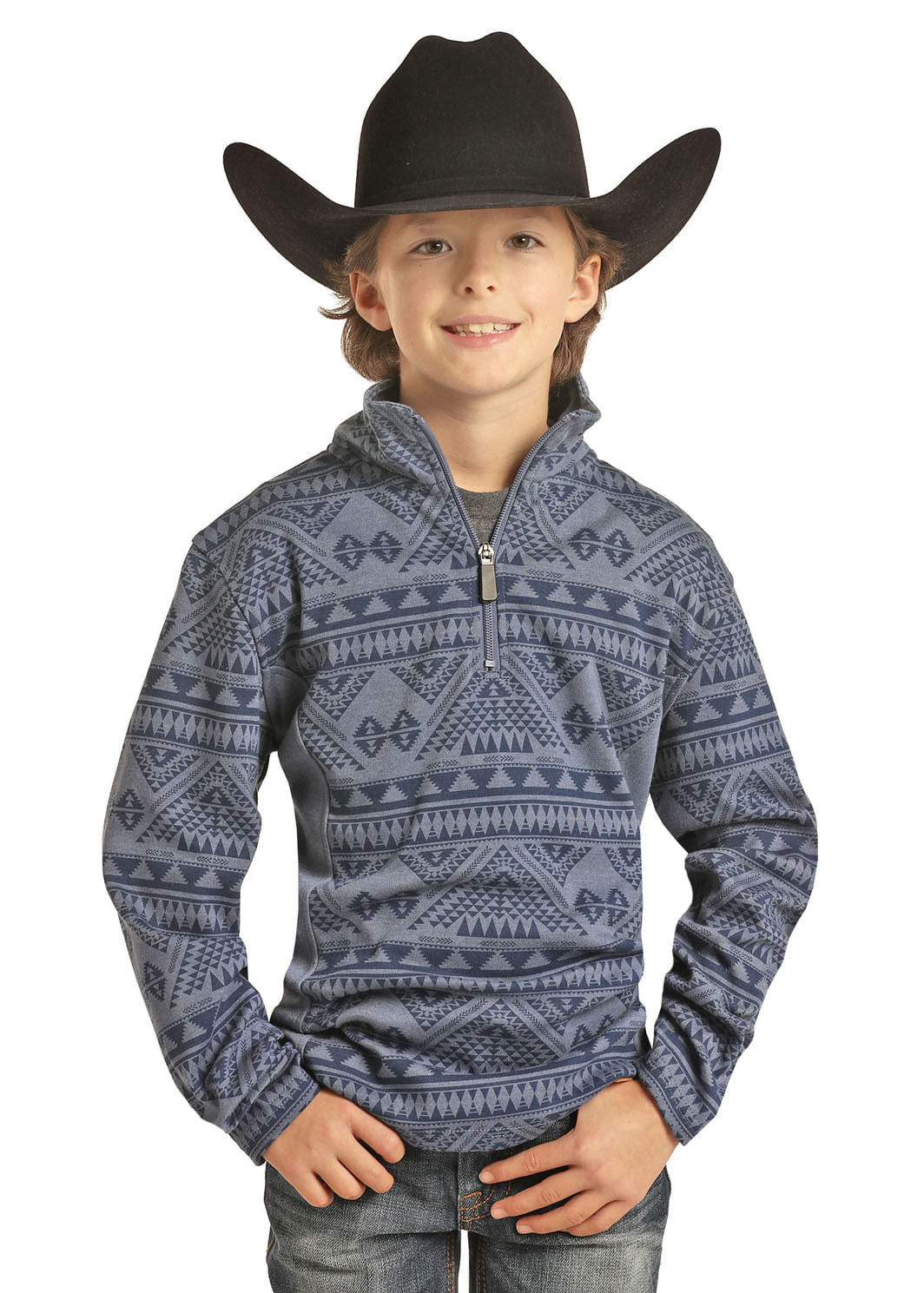 Panhandle Slim Kids Blue Quarter Zip