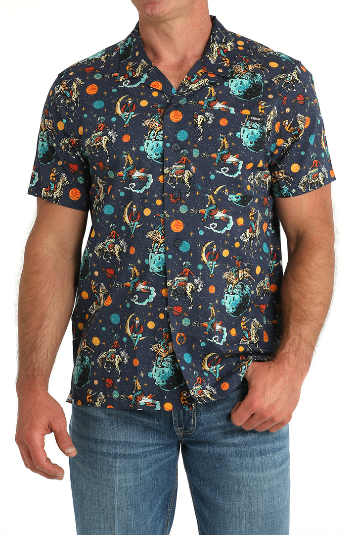 Cinch Mens Space Cowboy Short Sleeve Shirt