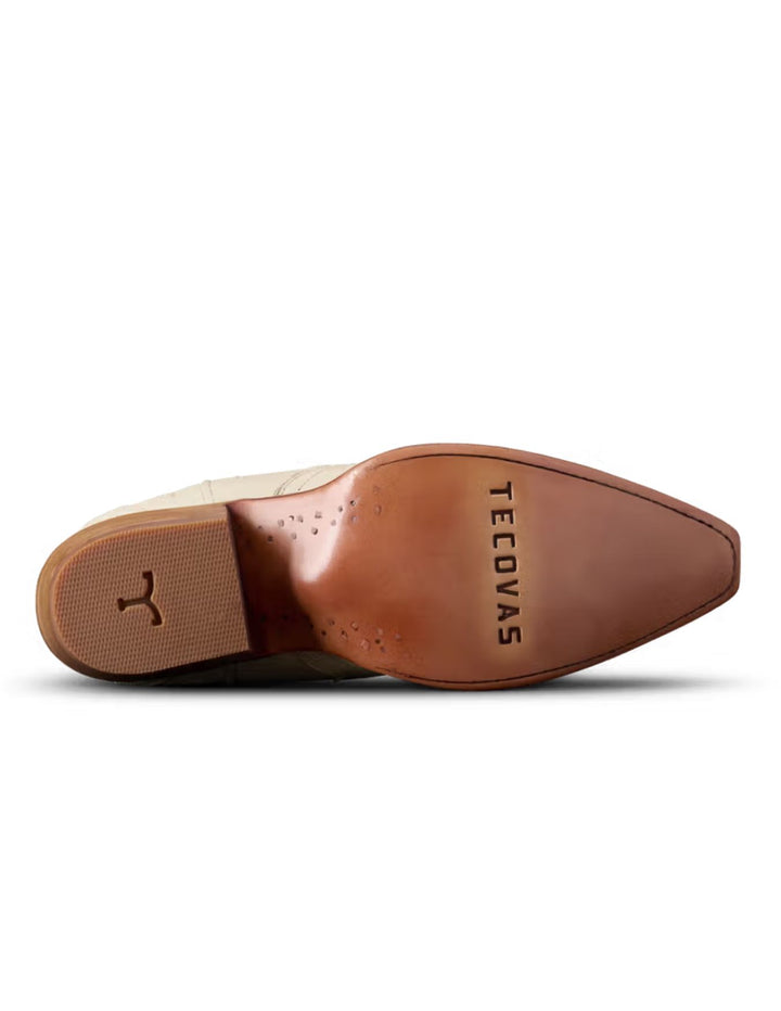 Tecovas Womens The Loretta Cream Cowhide Boots