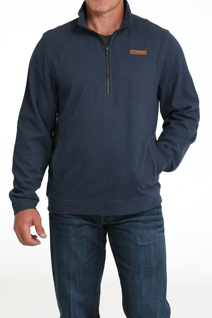 Cinch Mens Navy Half Zip Pullover