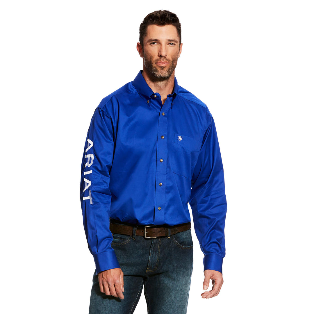 Ariat Mens Team Logo Twill Classic Fit Long Sleeve Shirt