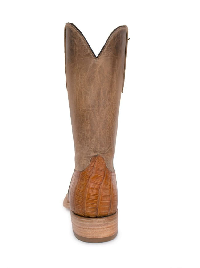 Mens Black Jack Caiman Crocodile Texas Star