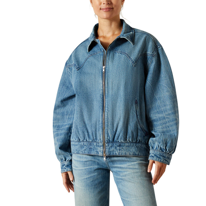 Ariat Womens  Cheyenne Denim Bomber Jacket