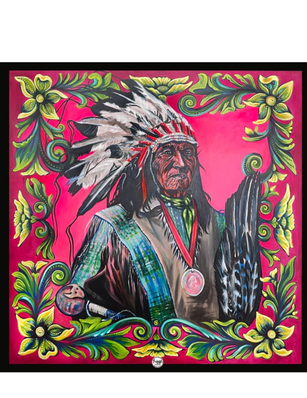 Fringe Scarves Hot Pink He Dog Wild Rag