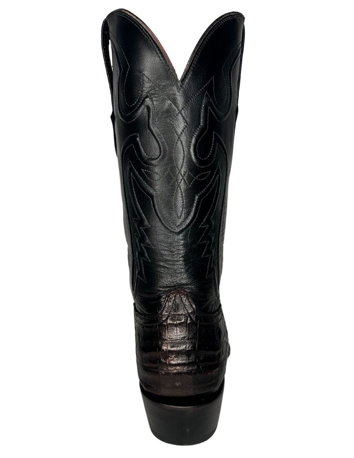 Black Jack Mens Black Cherry Caiman Belly Boots