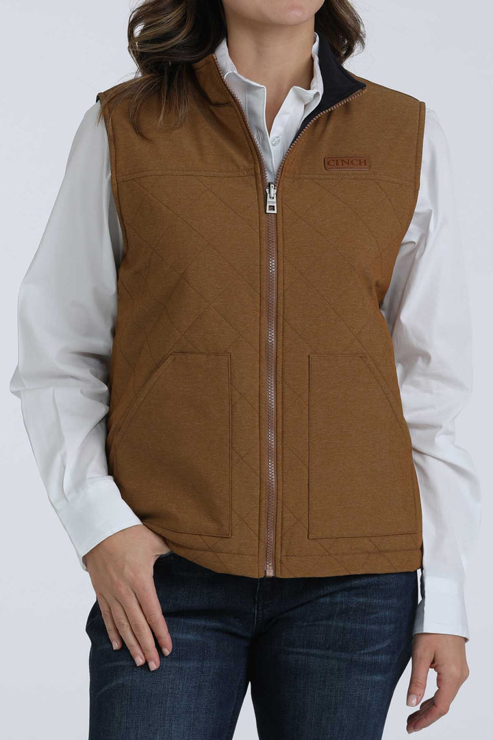 Cinch Womens Brown Reversible Vest