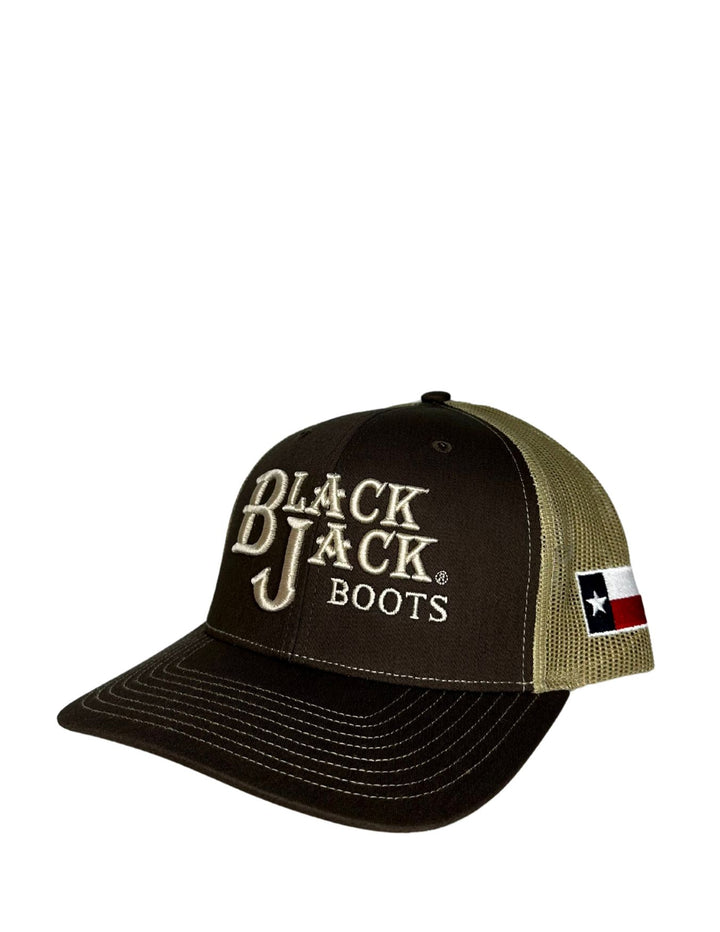 Black Jack Mens Brown Logo Cap