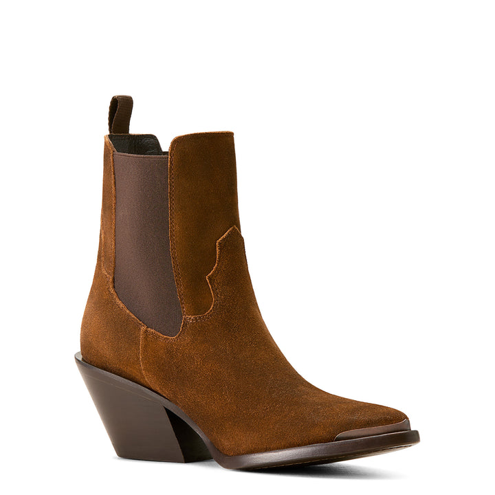 Ariat Womens Shiloh Dark Ginger Suede Booties