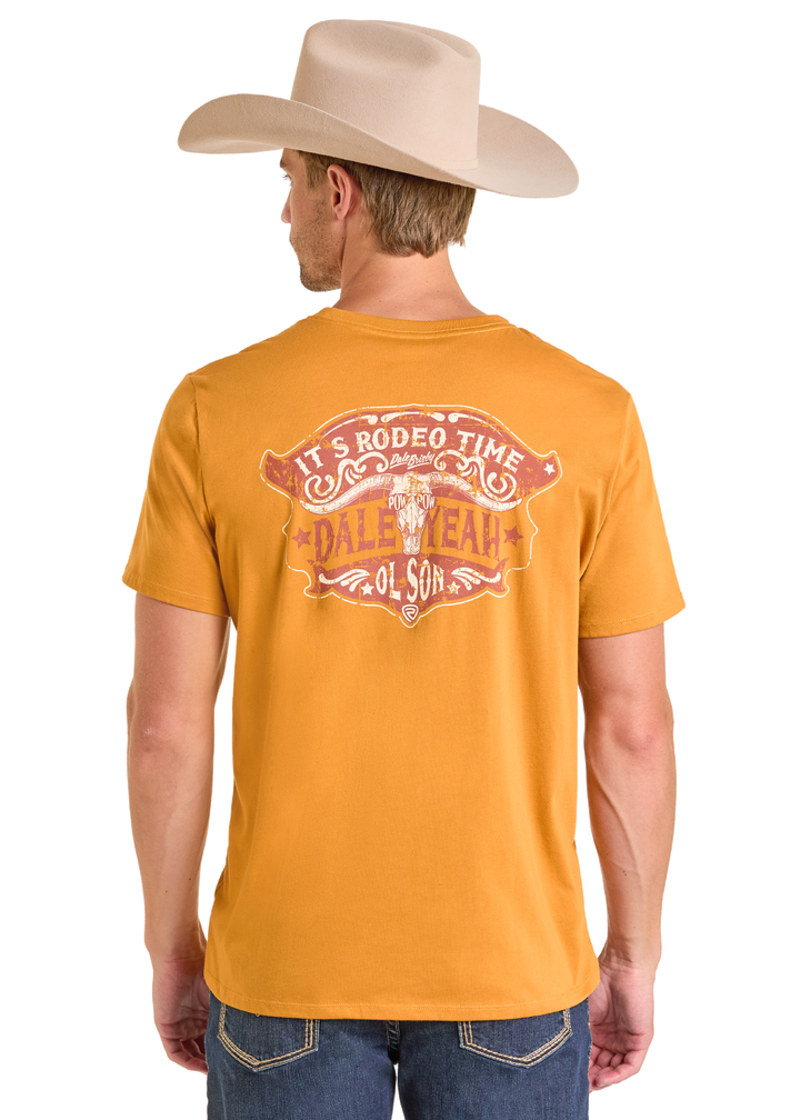 Panhandle Mens Gold Dale Yeah Graphic T-Shirt
