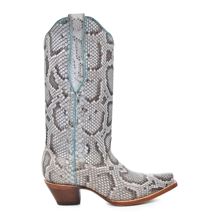 Corral Womens Baby Blue Python Tall Top Boots