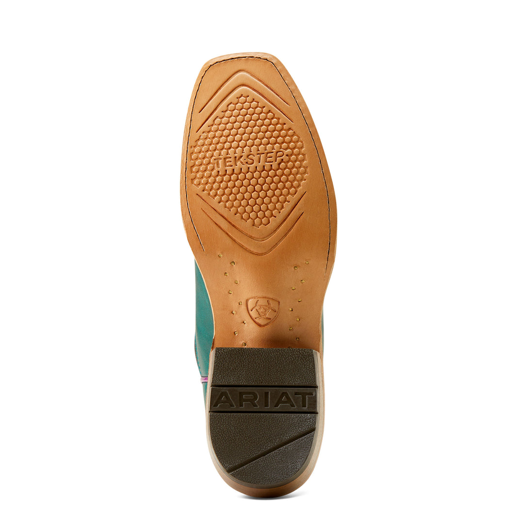 Ariat Womens Black and Turquoise Inlay Futurity Boots