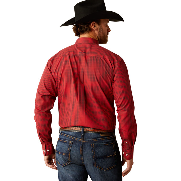 Ariat Mens Red Wrinkle Free Ian Classic Fit Shirt