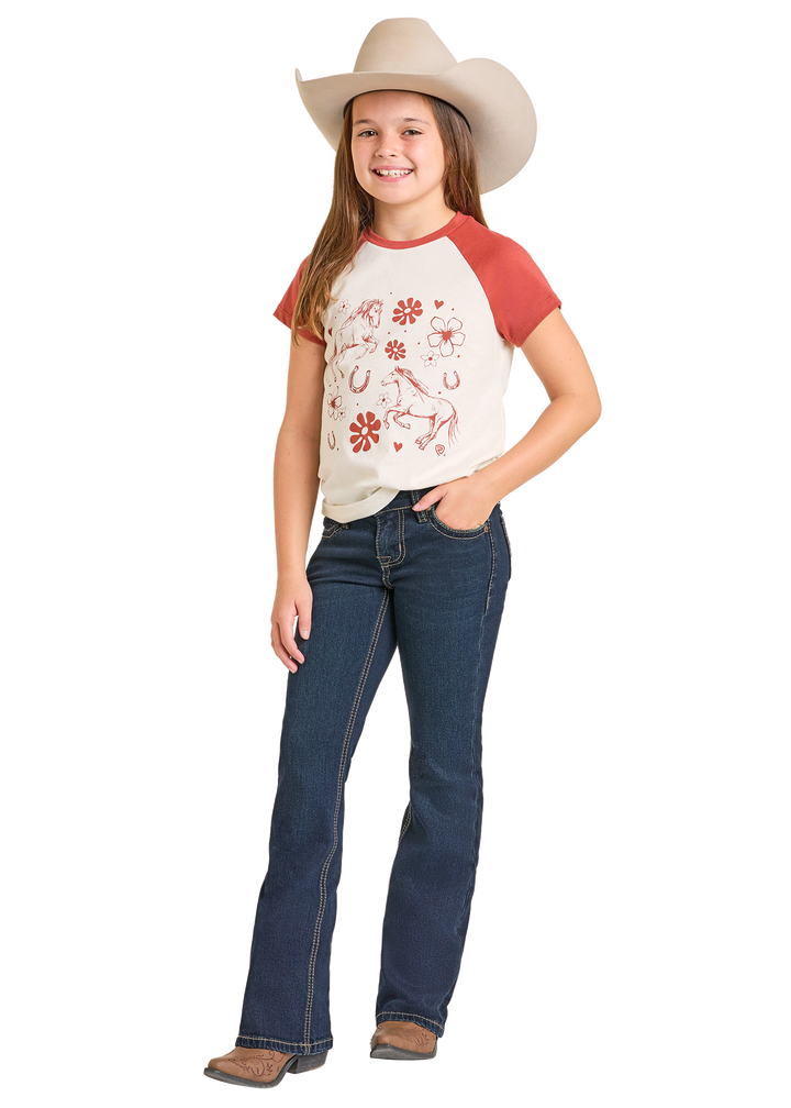 Panhandle Girls Boot Stitch Bootcut Jeans