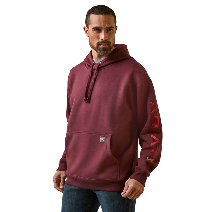 Ariat Mens Brick Red Rebar Graphic Hoodie