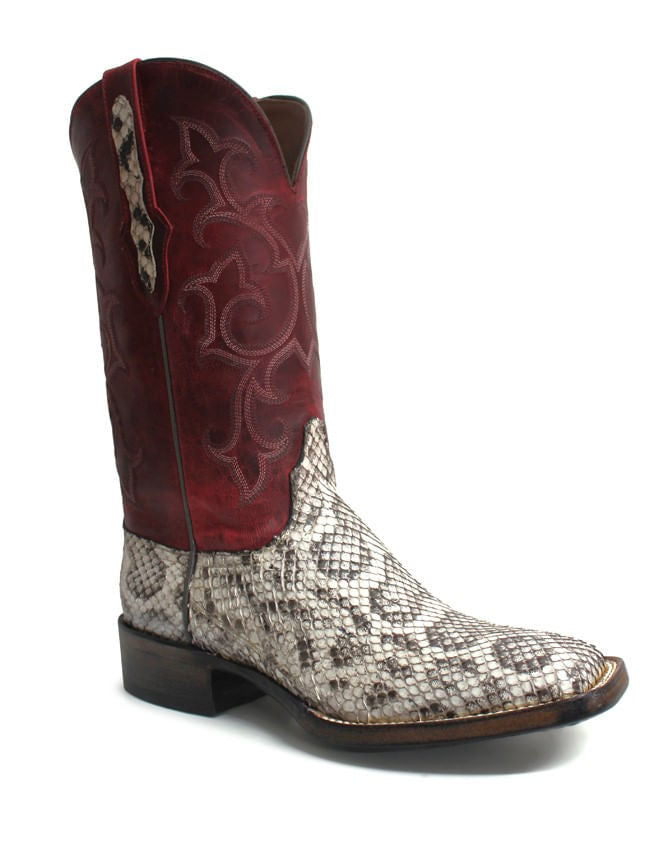 Black Jack Mens El Jefe Natural Anaconda Boots