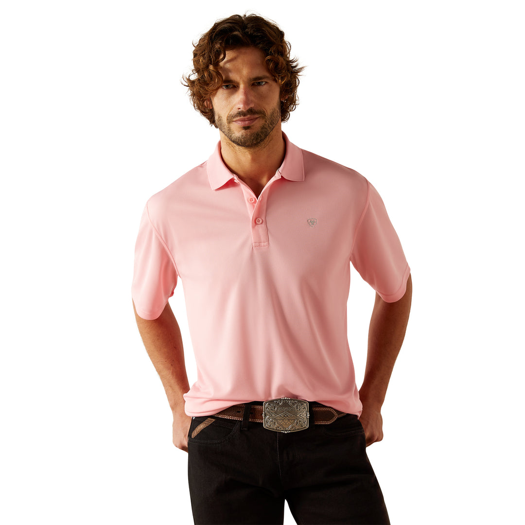 Ariat Mens Pink TEK Polo