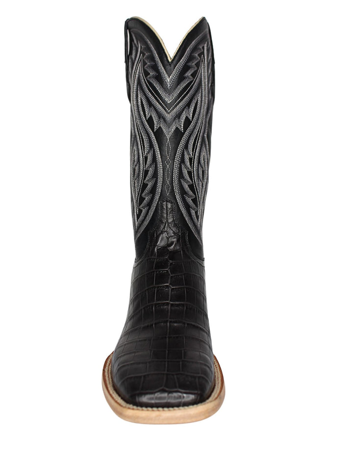 Resistol Boots Mens Dark Grey Nile Crocodile Boots