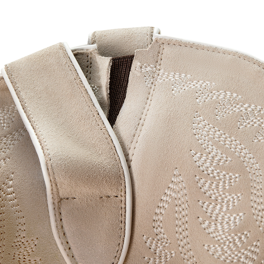 Ariat Womens White Suede Laramie StretchFit Western Boots