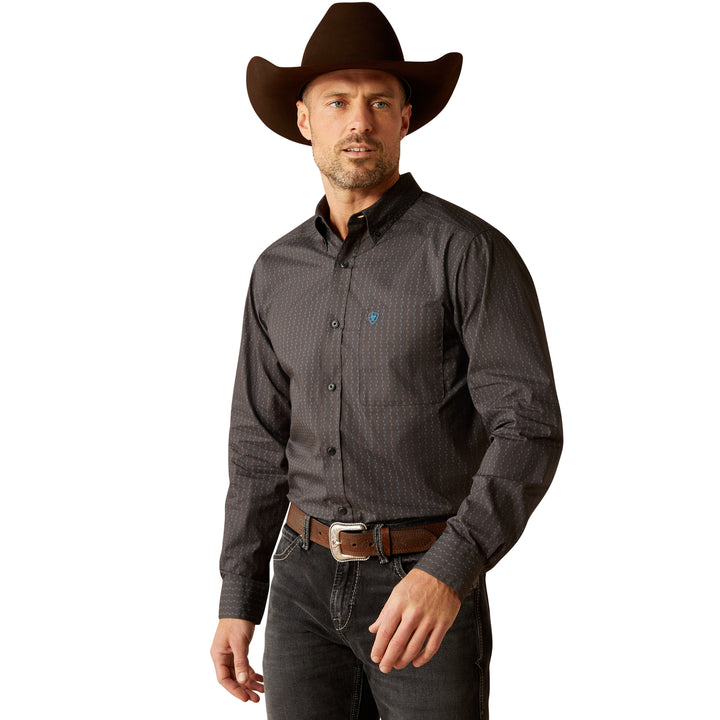 Ariat Mens Black Pompey Long Sleeve Shirt