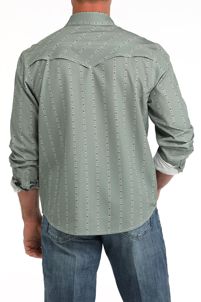 Cinch Mens Printed Camp Long Sleeve Shirt