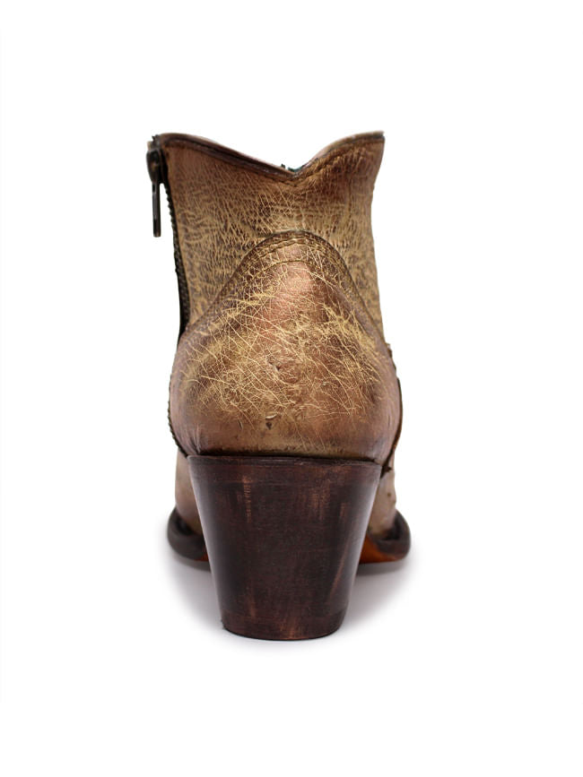 Corral Womens Ostrich Ankle Booties