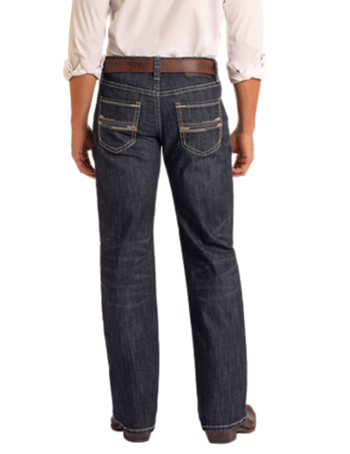 Panhandle Mens Dark Wash Straight Leg Jeans