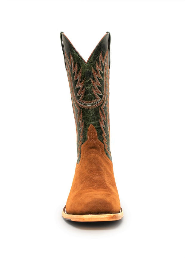 Horse Power Mens Top Hand Camel Suede Cutter Toe Cowboy Boots