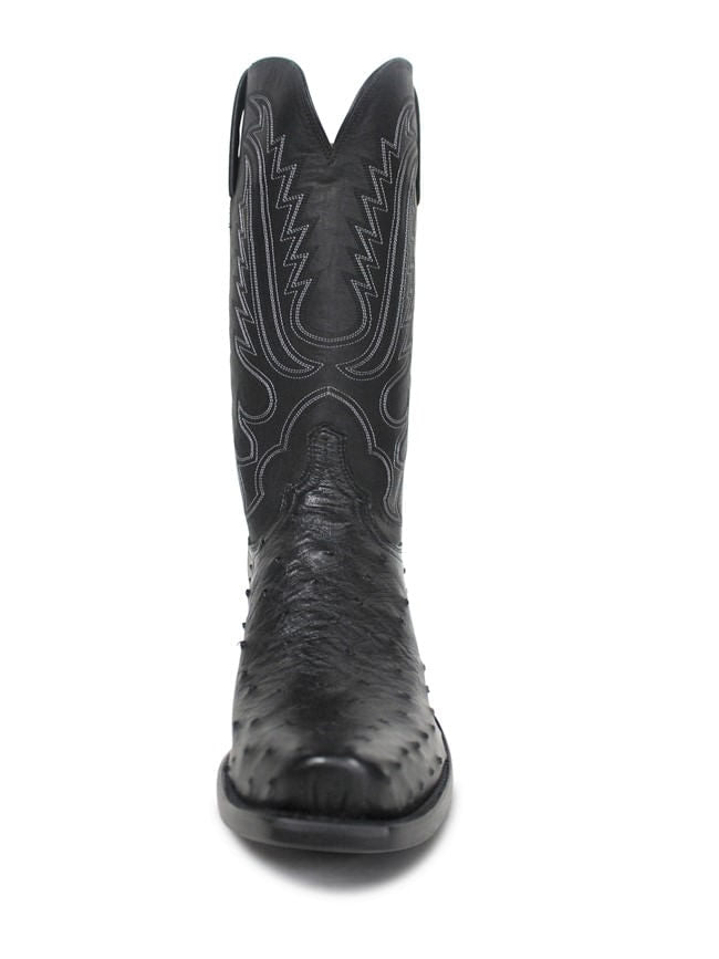 Mens Lucchese Black Jersey Ostrich Boot