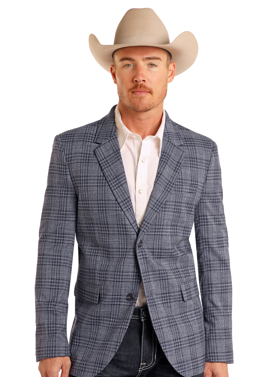 Panhandle Mens Blue Plaid Sports Coat – Texas Boot Company