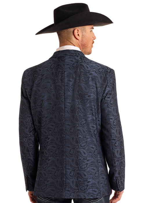 Panhandle Mens Paisley Jacquard Sport Coat