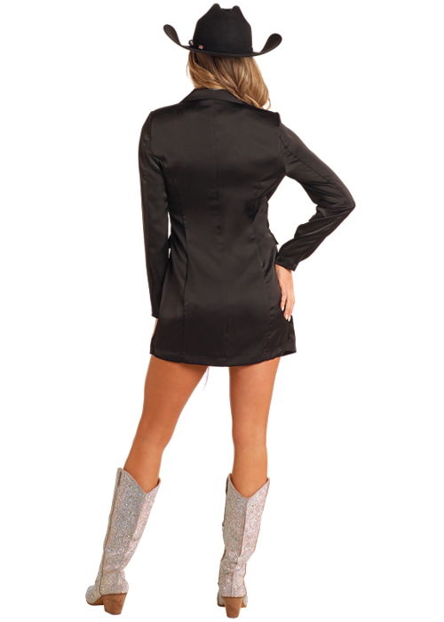 Panhandle Womens Black Blazer Dress