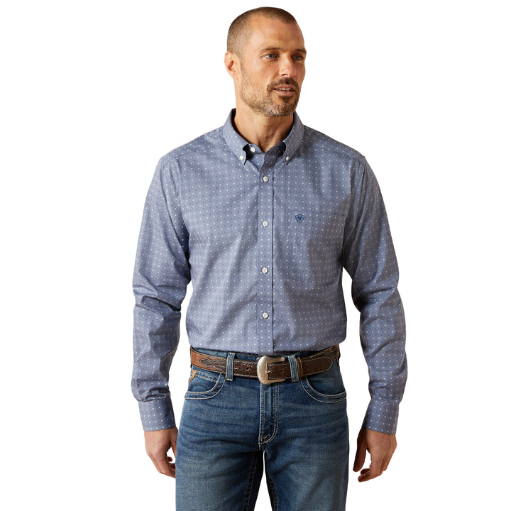 Ariat Mens Wrinkle Free Blaine Fitted Shirt
