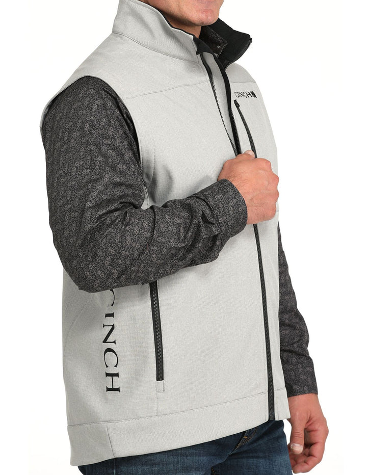 Cinch Mens Light Grey Bonded Vest