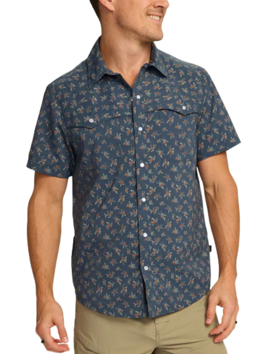 Howler Bros Mens Rancher Floral Dark Slate Open Country Tech Shirt