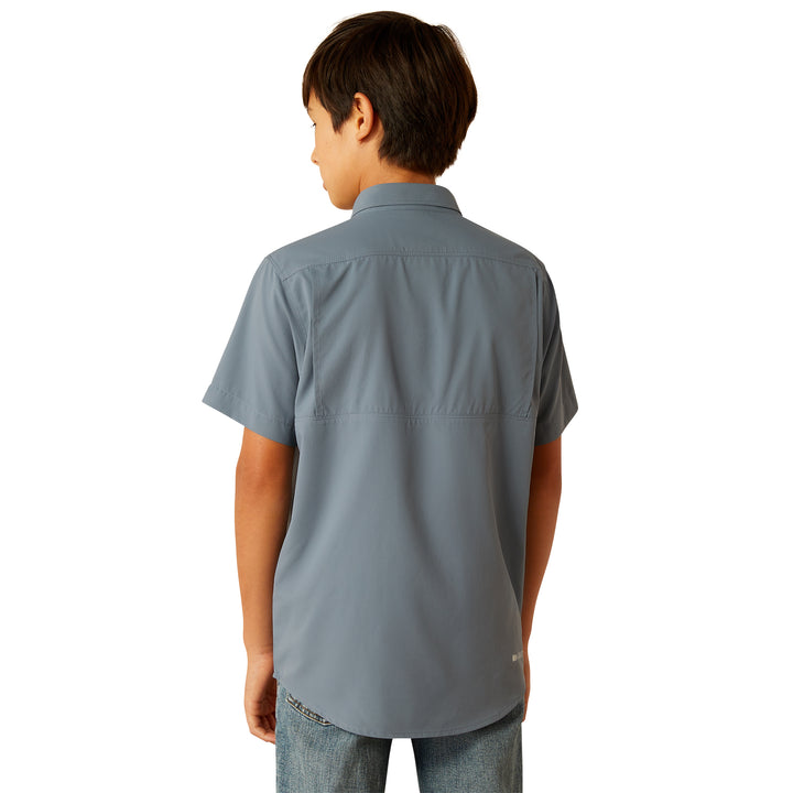 Ariat Boys Newsboy Blue VentTEK Outbound Classic Fit Shirt