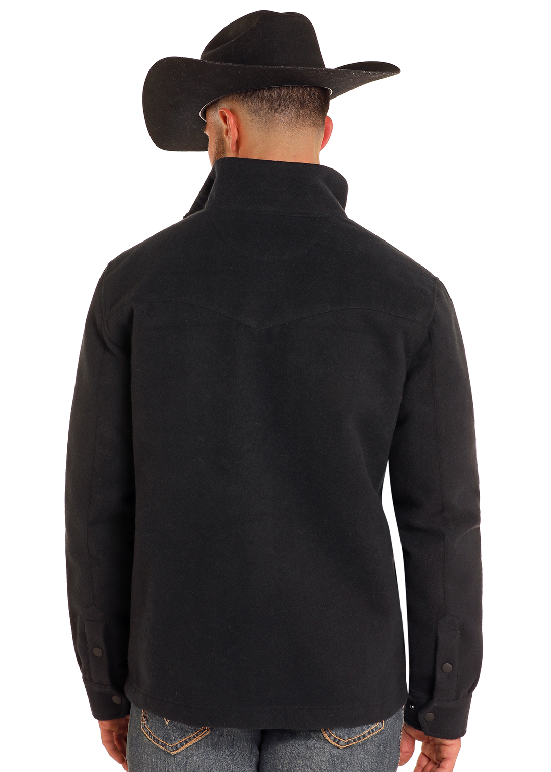 Panhandle Mens Black Solid Twill Jacket