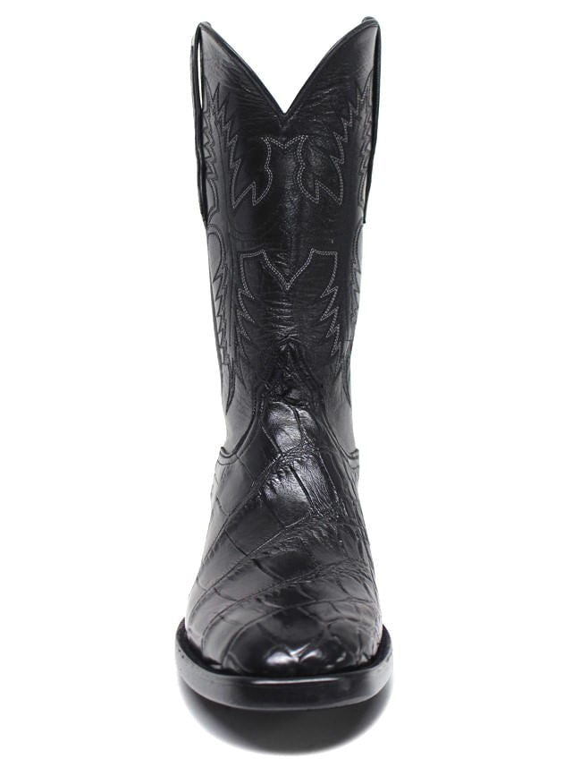 Black Jack Mens Black Alligator Belly Boots