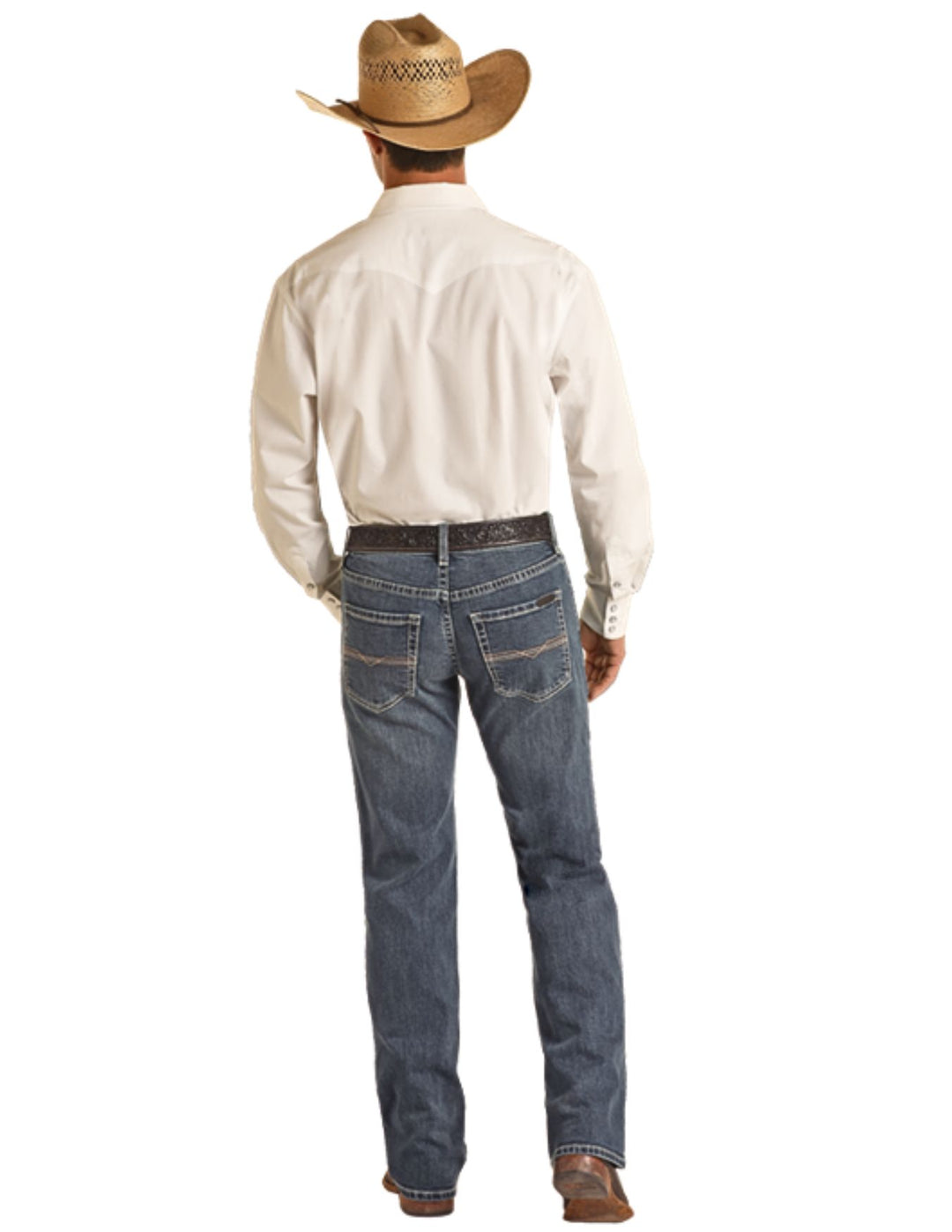 Panhandle Slim Mens Ivory Stitch Revolver Jeans