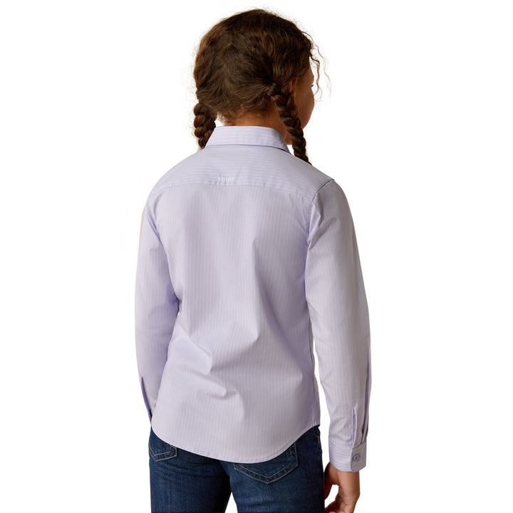 Ariat Girls Sweet Lavender Stripe Kirby Shirt